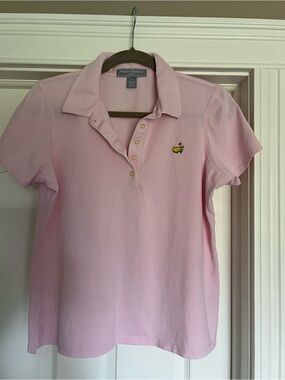 Masters Light Pink Polo Shirt with Embroidered Logo